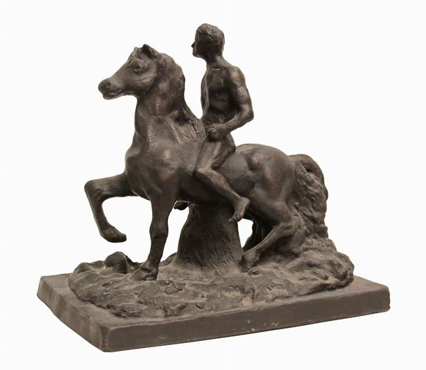 Giorgio DE CHIRICO Cavallo E Cavaliere 1987 Bronzo Asta Arte