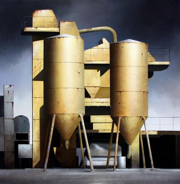 Angelo DAVOLI Struttura (2011) olio su tela Asta Arte Moderna e