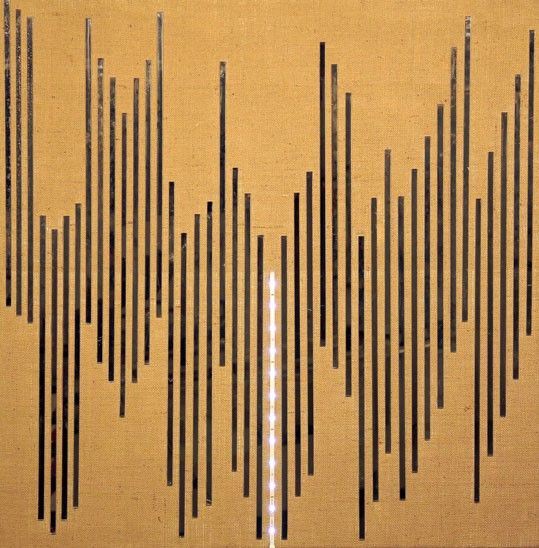 ZANUSO Lightwaves (2015) tecnica mista su tela grezza