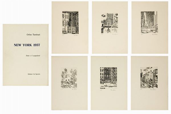 Orfeo TAMBURI - New york 1957 | Folder of 6 etchings