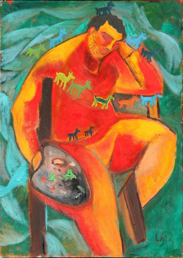 Sandro CHIA - Untitled (Seated figure)