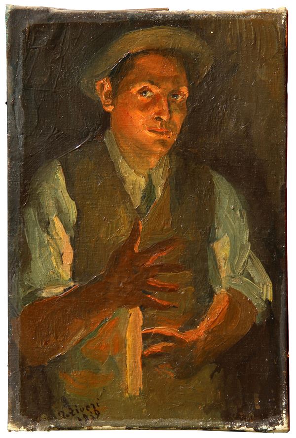 Alberto ZIVERI - Untitled (self-portrait with candle)