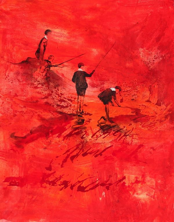 Guillermo CONTE - Niños pescando en rojo