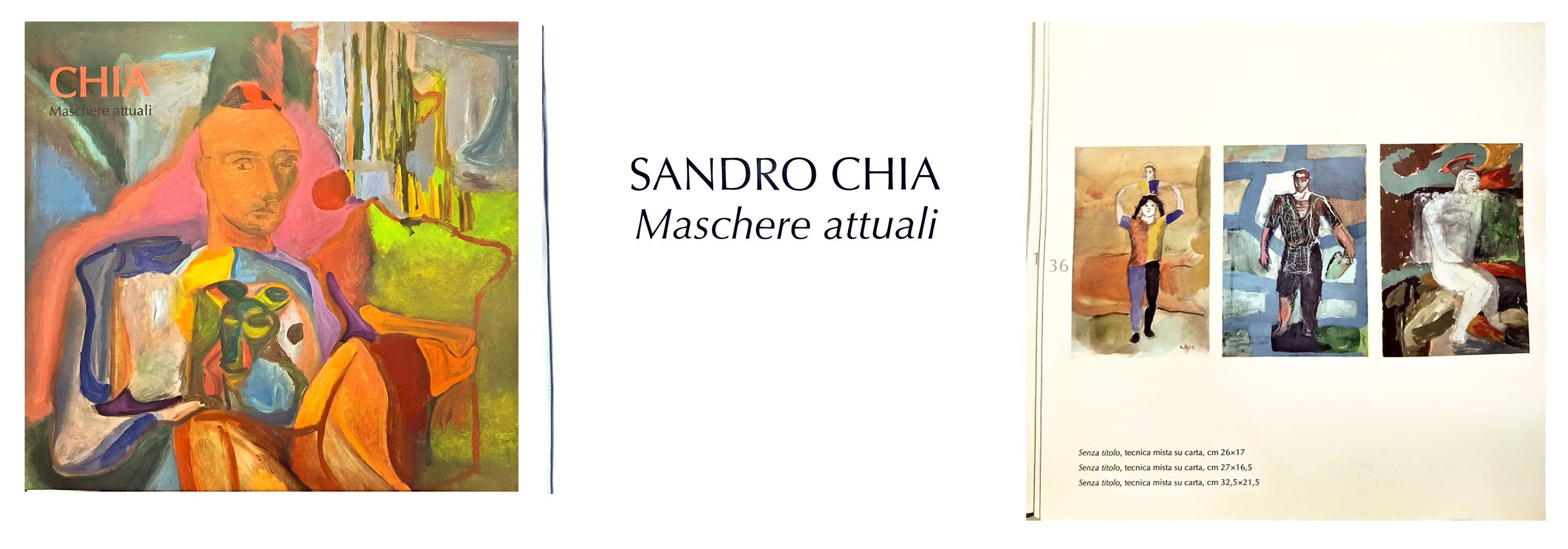 Sandro Chia - Senza titolo, tecnica mista su carta