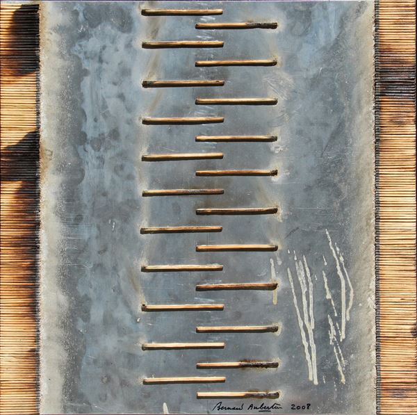 Bernard AUBERTIN - Dessin de feu sur aluminium