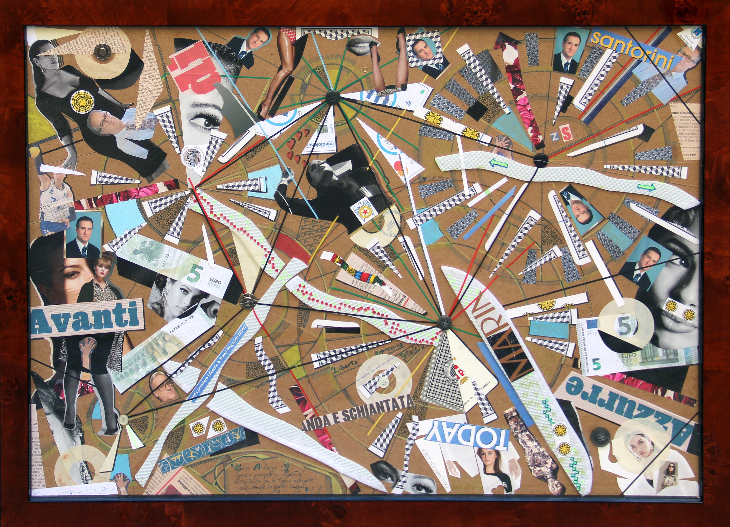 Caos Moderno-2: Spazio prospettico "dinamico" deformato con 6 forze centripete-centrifughe in pun...