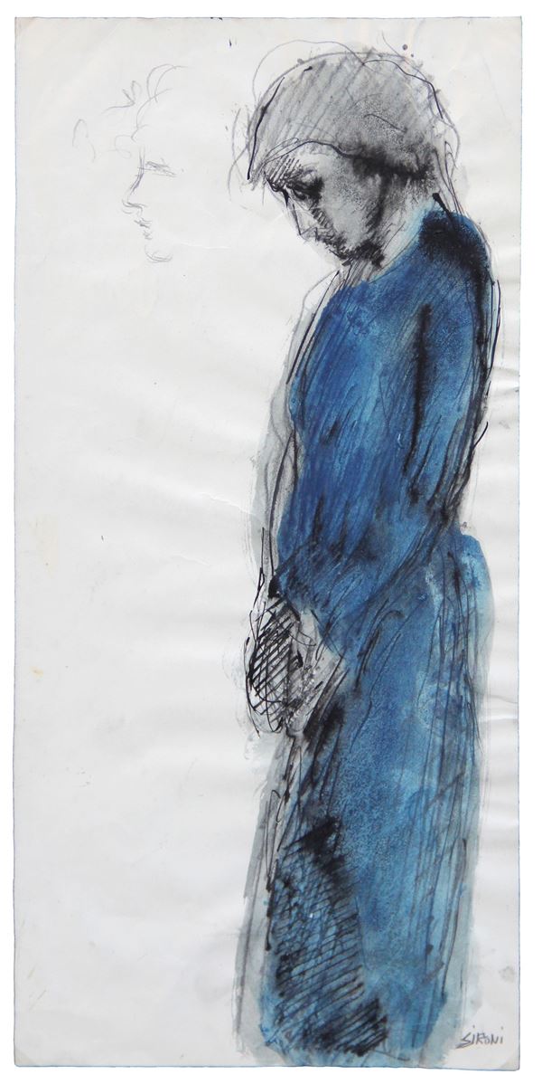 Mario SIRONI - Figura femminile e studio di profilo