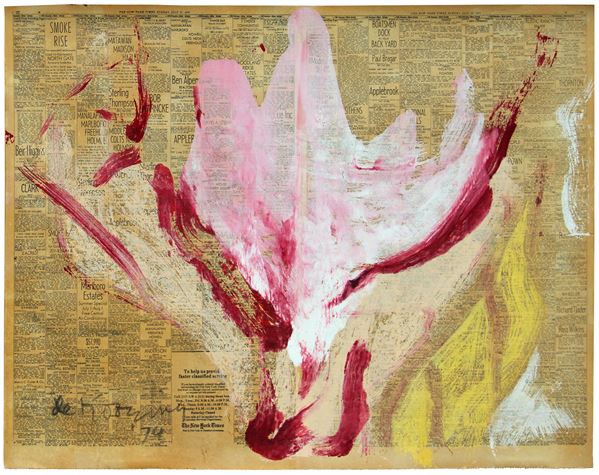 Willem DE KOONING - Composition rose et blanche