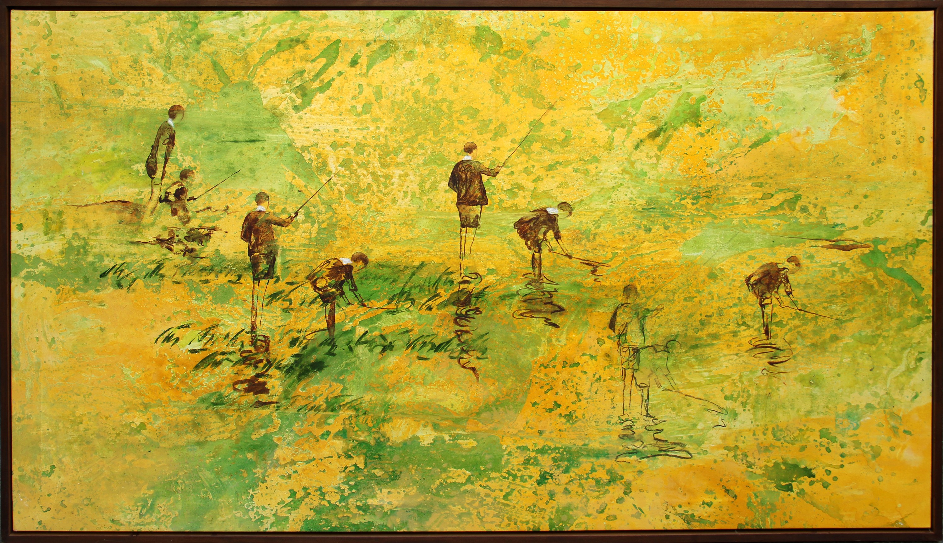 Ninos pescadores amarillos