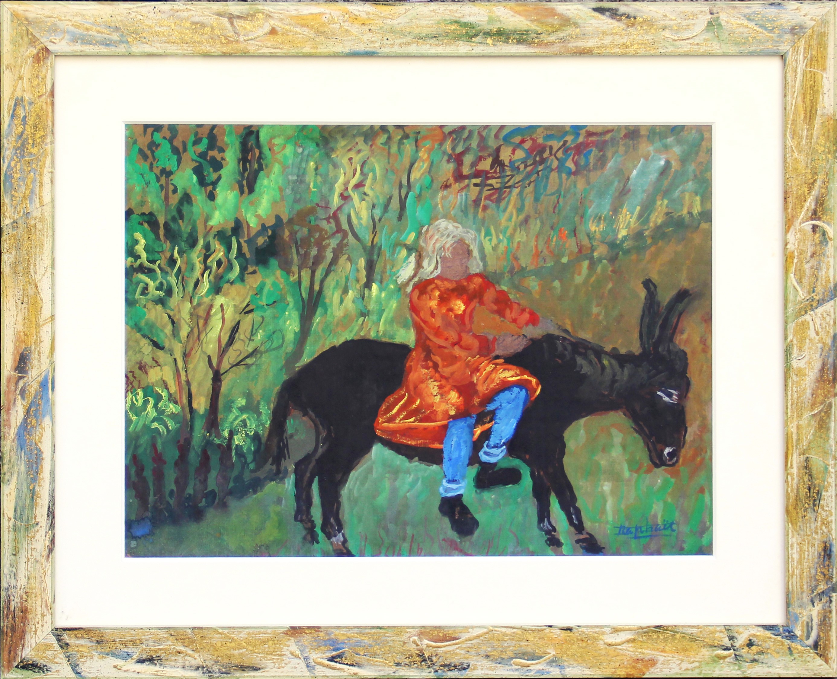 Senza titolo (donna su asino)