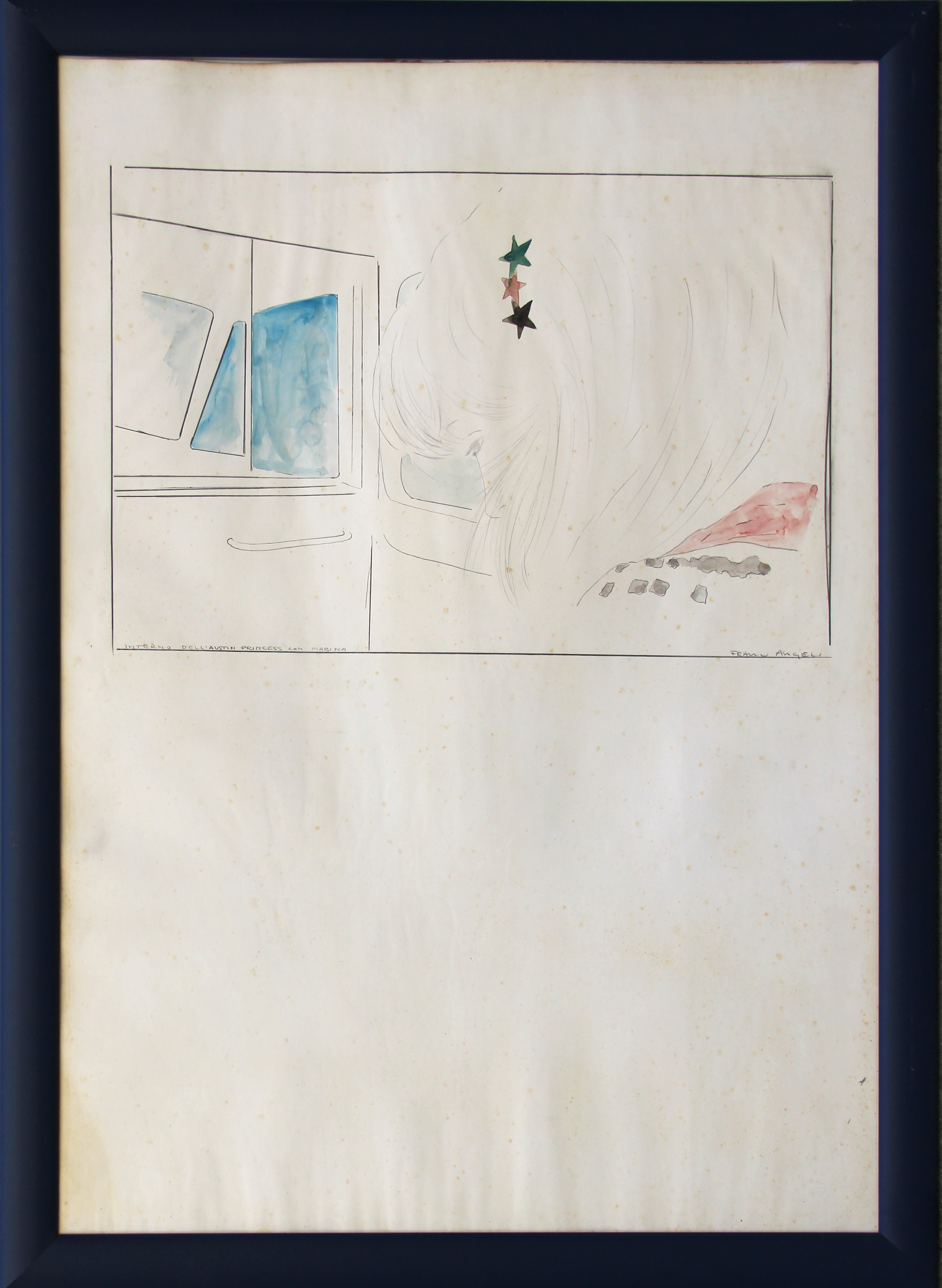 Interno dell'Austin Princess con Marina