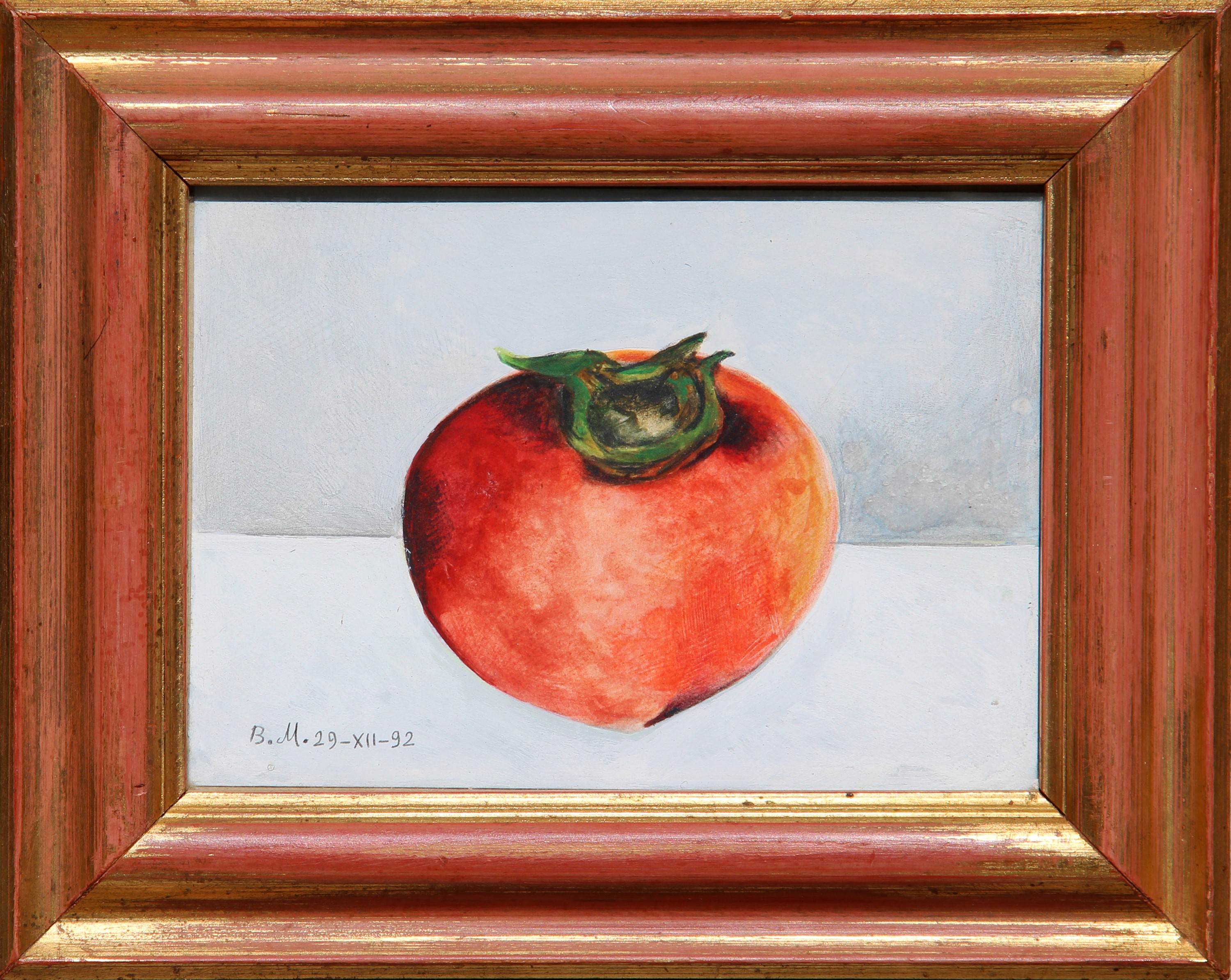 Bahman Mohassess - Still life (Persimmon) – tecnica mista su cartoncino, 1992