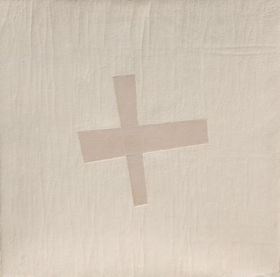 Senza titolo 92/03 (olio e papier collé su tela)