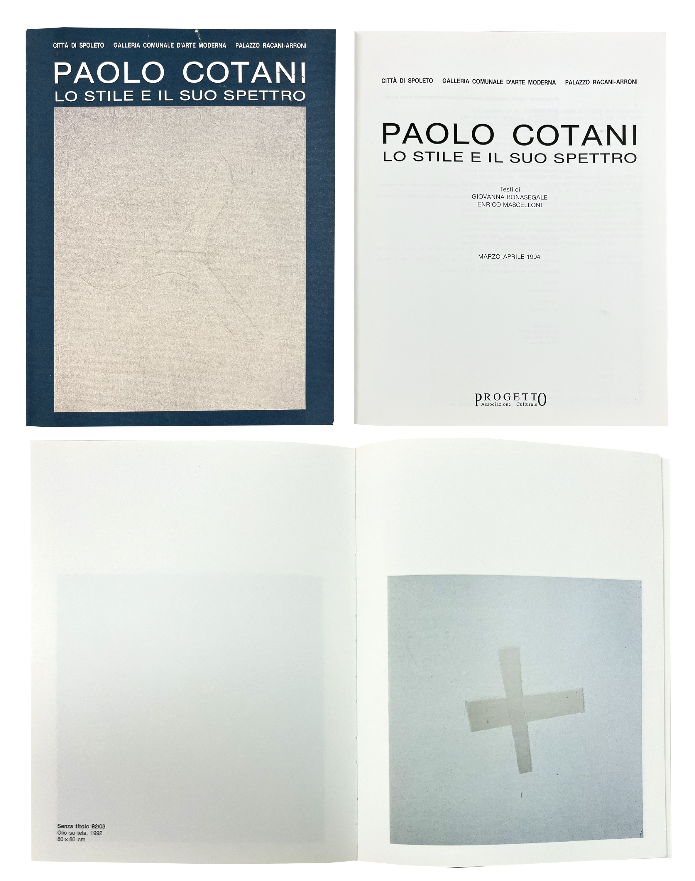Paolo Cotani - Senza titolo 92/03 (olio e papier collé su tela)
