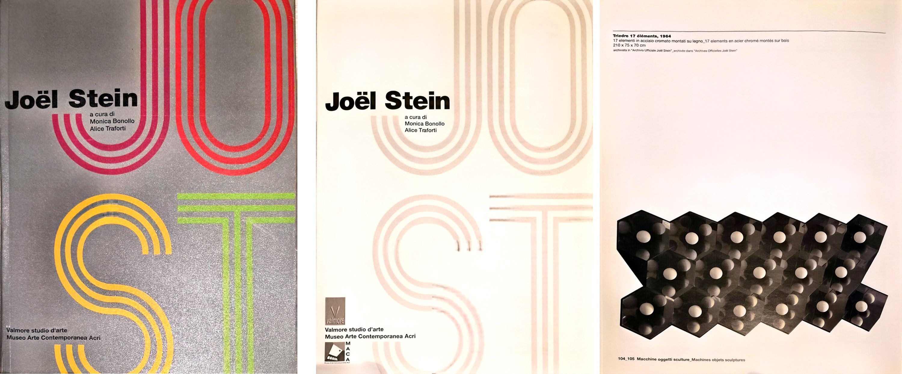 joëL Stein - Triedres en 17 elements, acciaio cromato su tavola e tecnica mista (1964)
