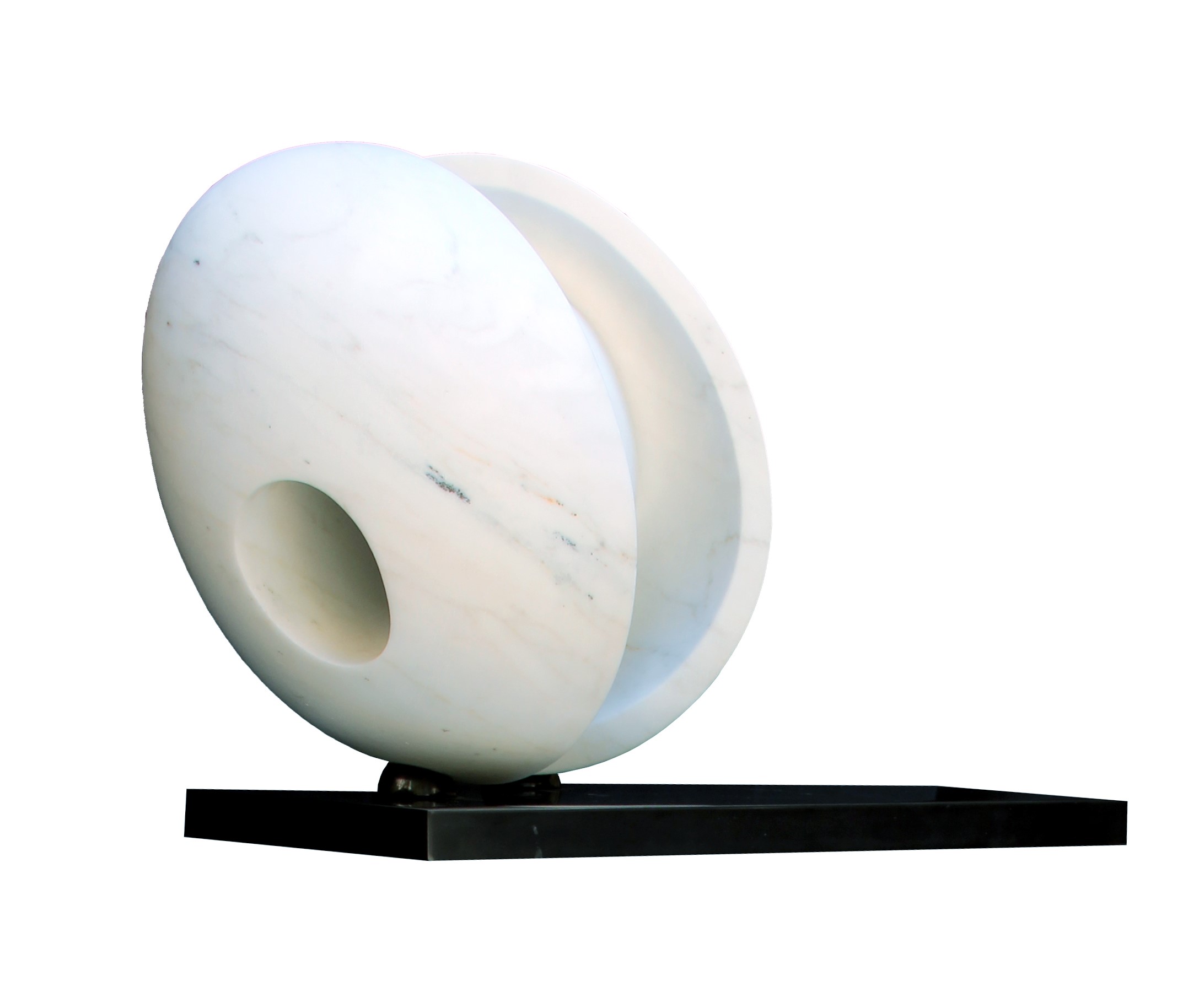 Dan Istrate - Uovo dogmatico in marmo bianco e marmo nero (2007)