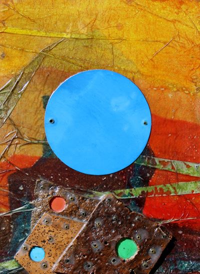 Senza titolo (collage e sughero su tavola), 1970