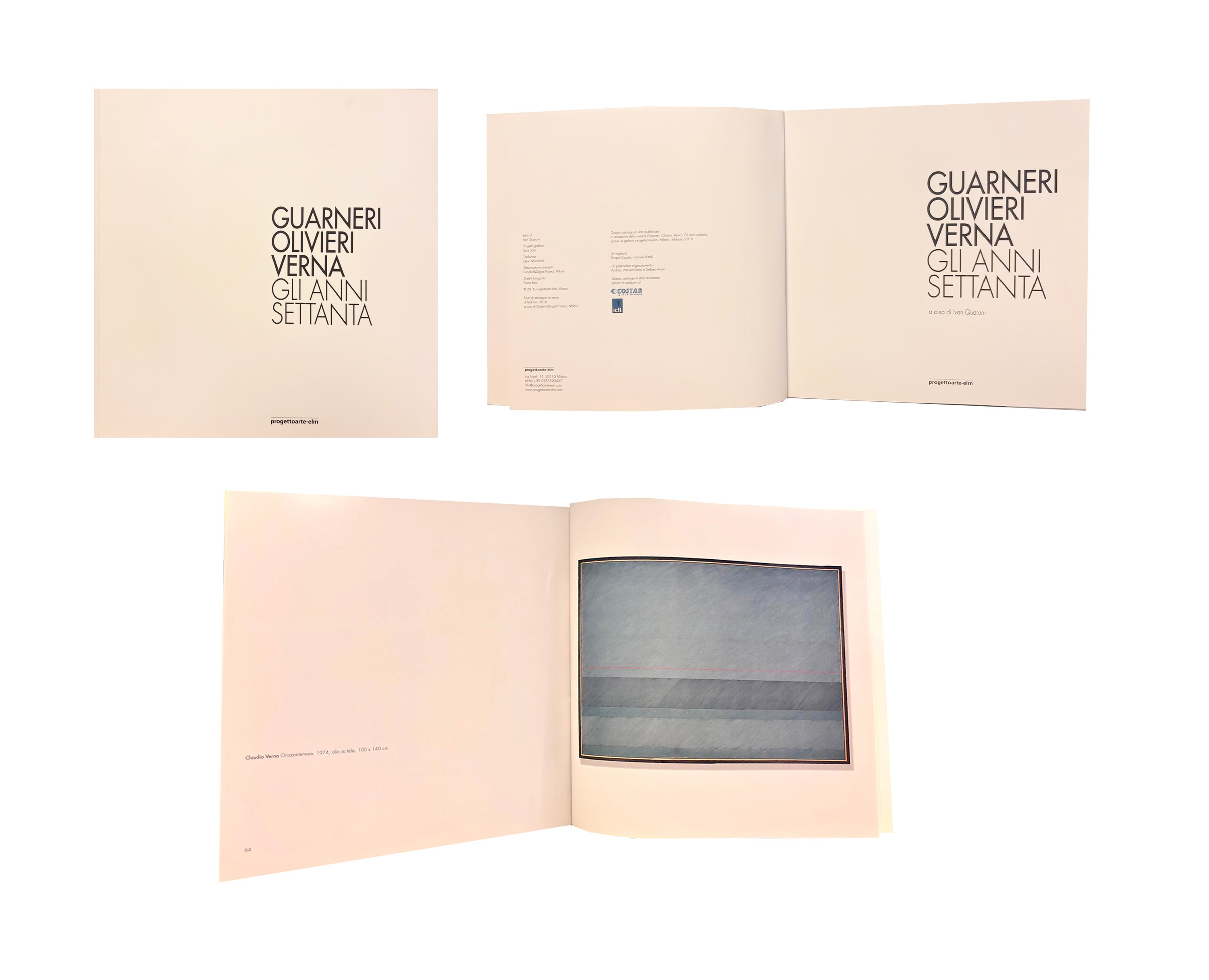 Claudio Verna - Orizzonte/mare, olio su tela