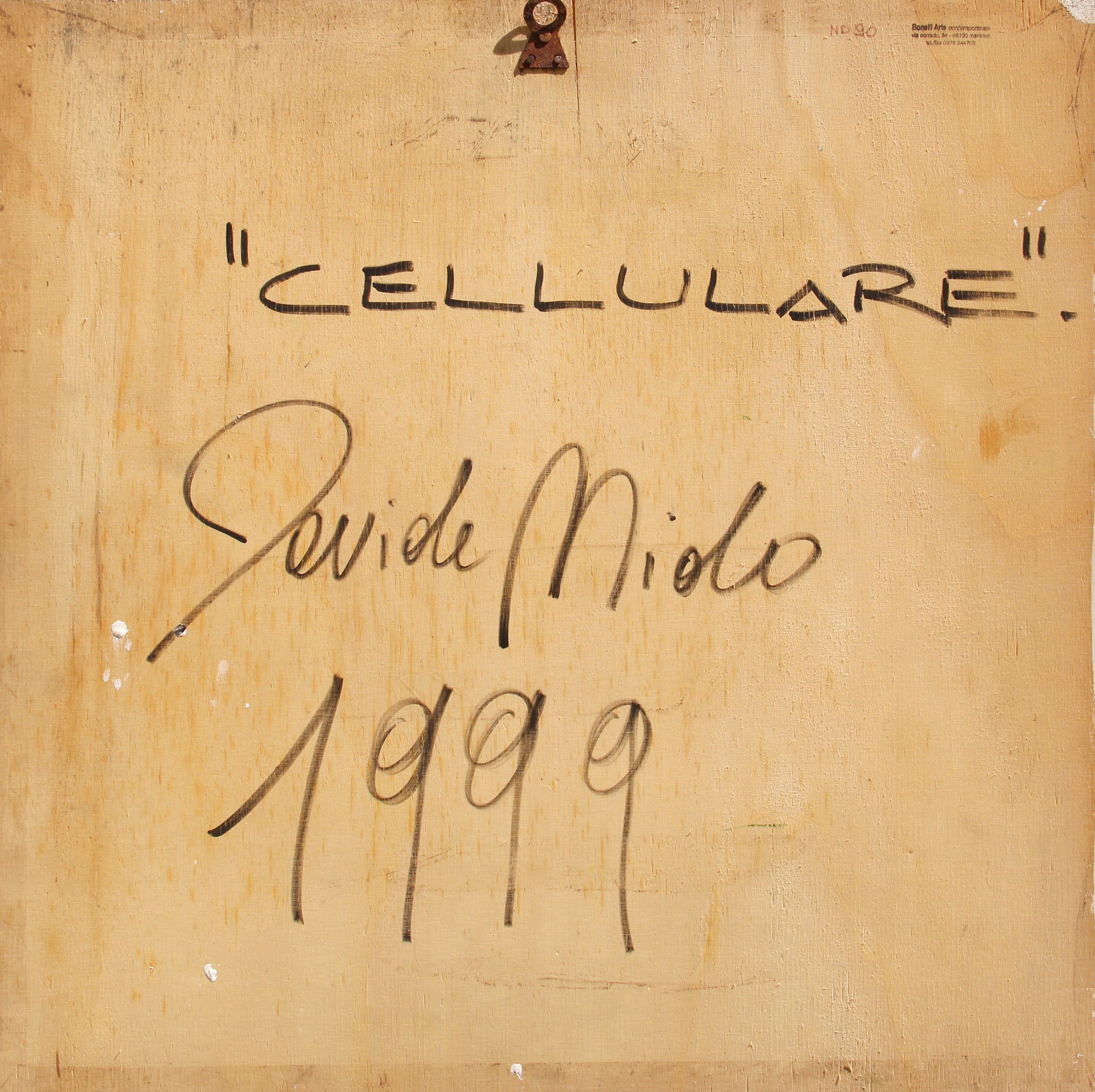 Davide Nido - Cellulare, colle termofusibili su tavola (1999)