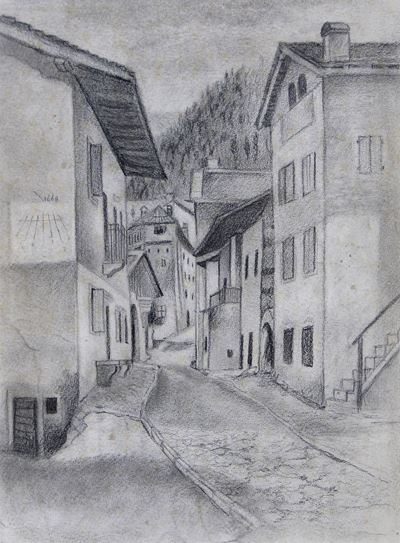 Paesaggio montano con strada