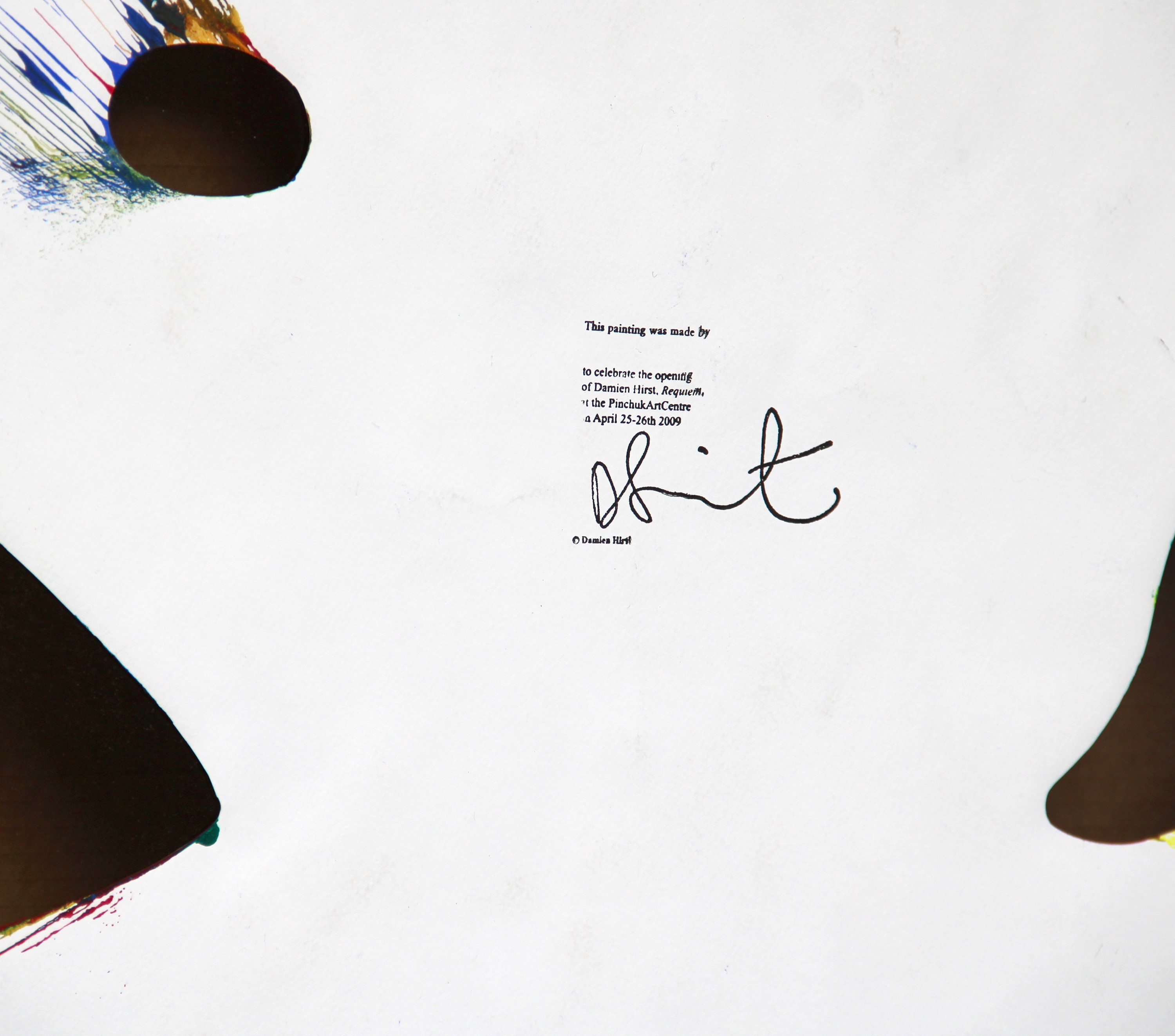 Damien Hirst - Senza titolo (acrilico su cartoncino)