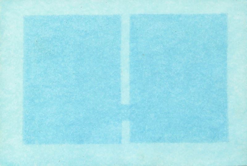 Antonio Calderara - Senza titolo (tecnica mista su cartoncino), 1965