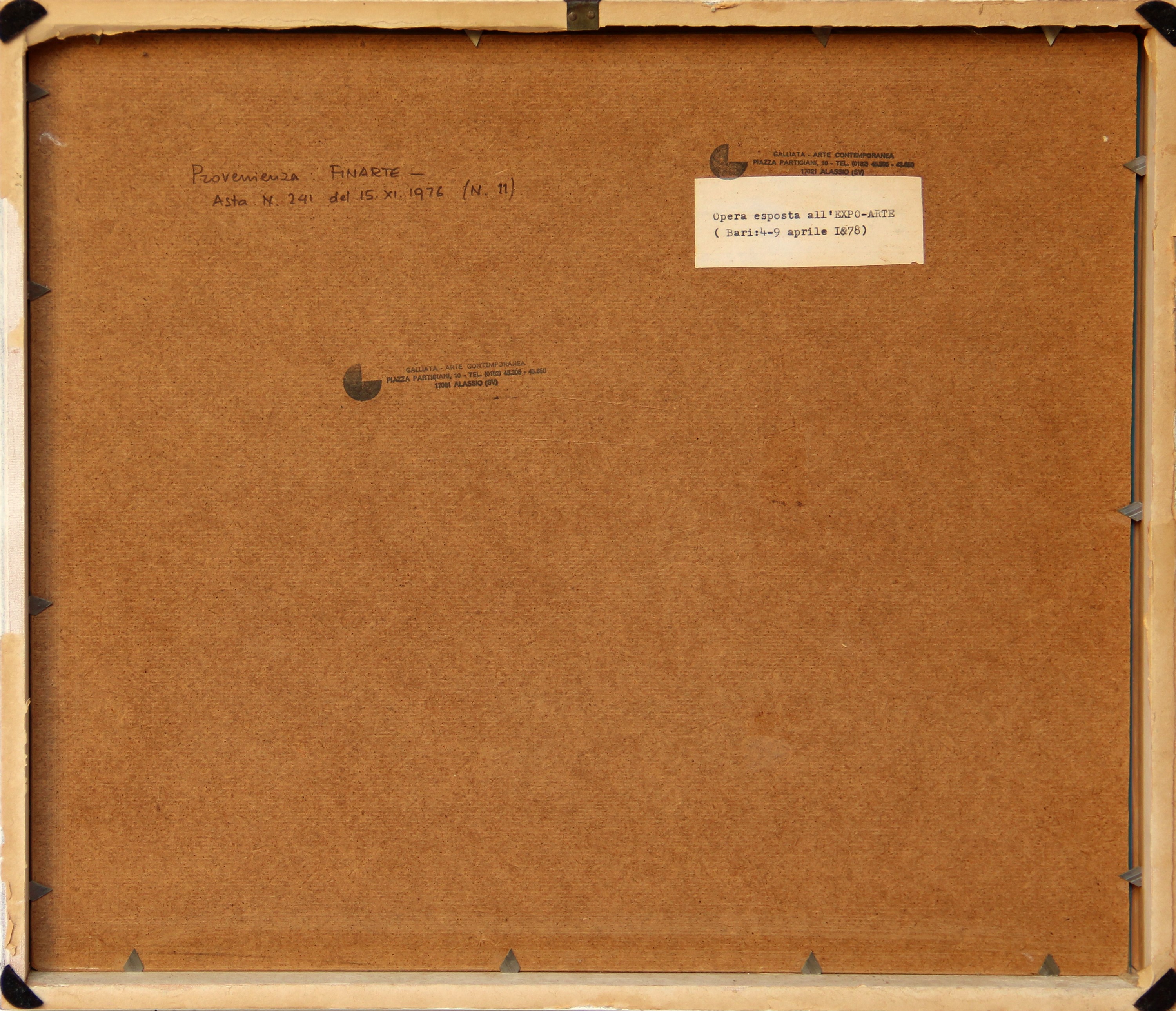 Antonio Calderara - Senza titolo (tecnica mista su cartoncino), 1965