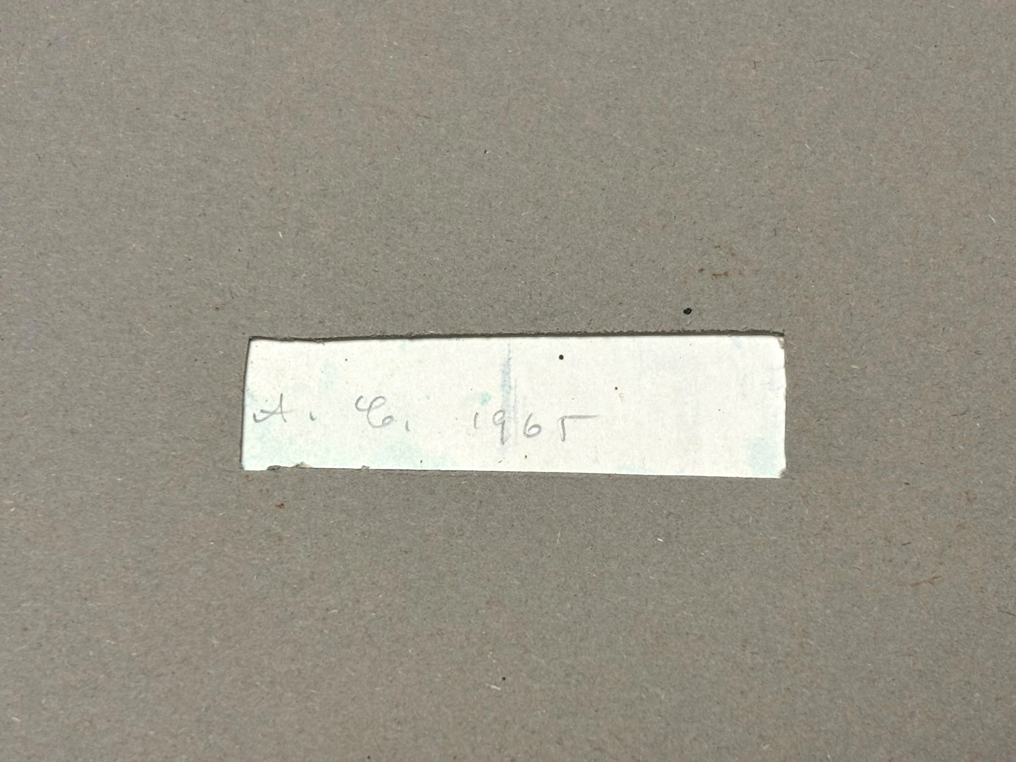 Antonio Calderara - Senza titolo (tecnica mista su cartoncino), 1965