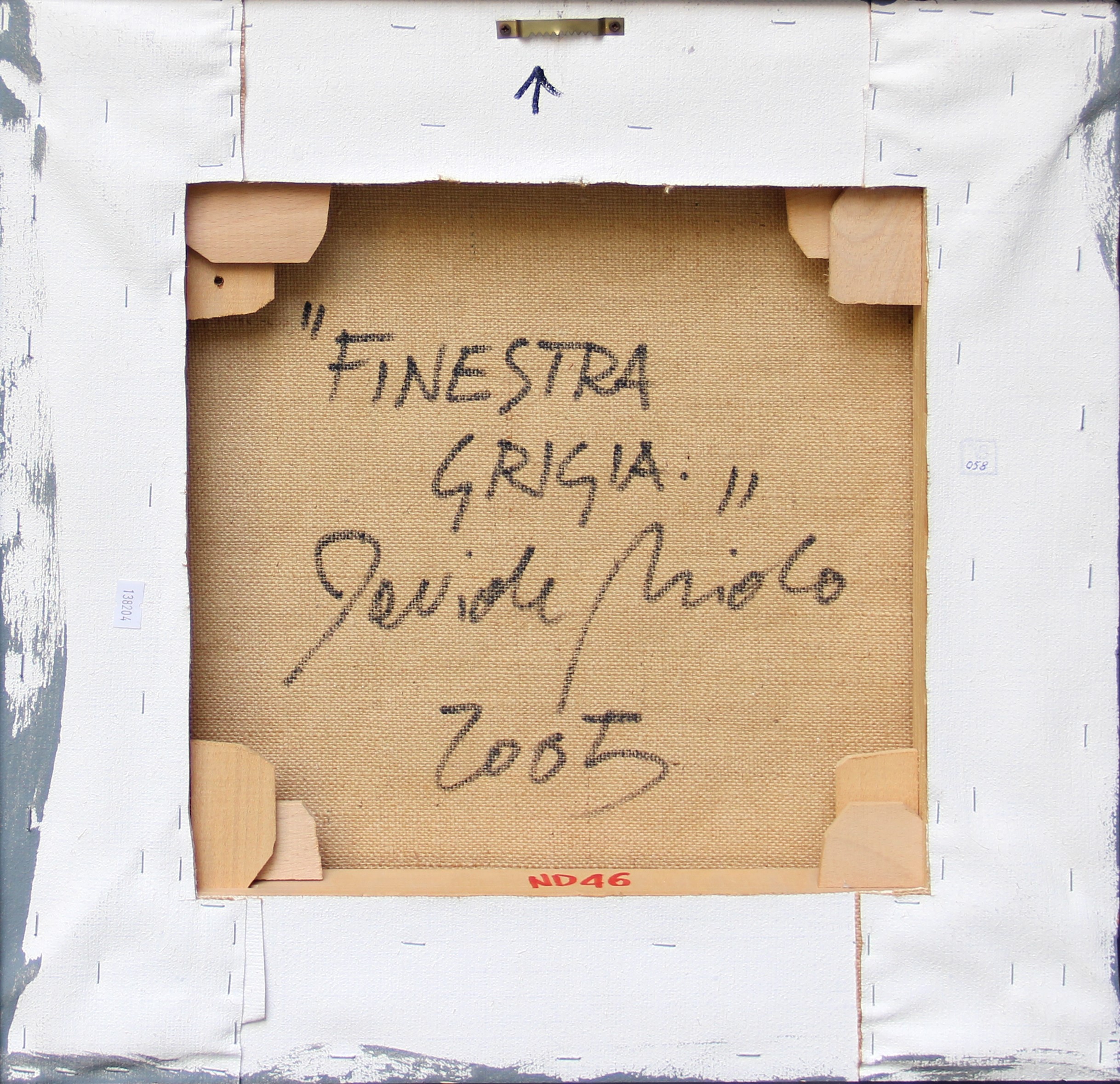Davide Nido - Finestra grigia (colle termofusibili su tela), 2005