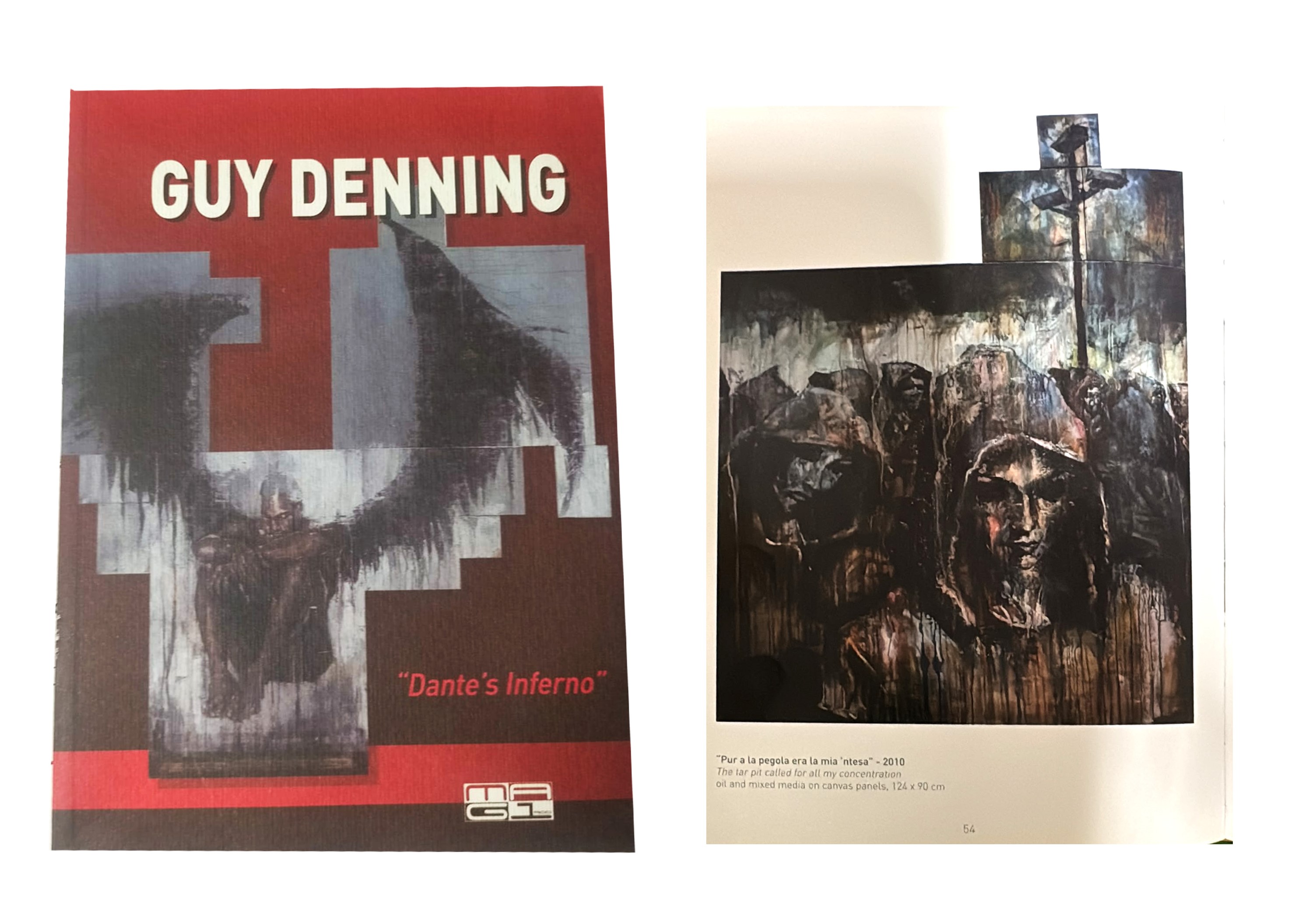 Guy Denning - Pur a la pegola era la mia intesa, olio e tecnica mista su tela