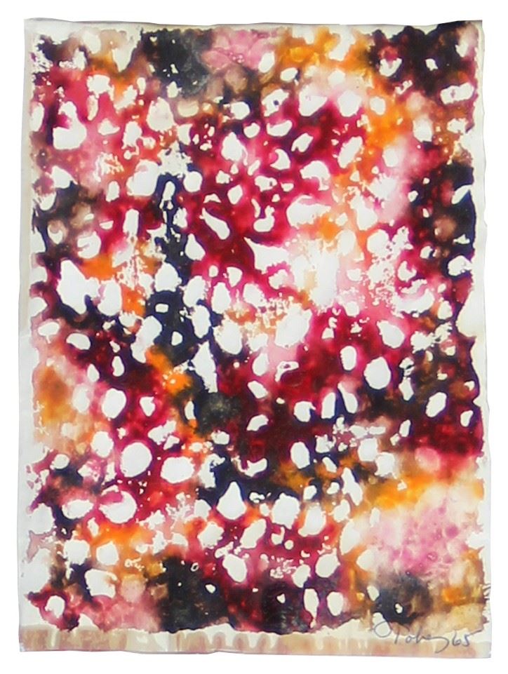 Mark Tobey - Senza titolo (monotipo e tempera su carta, 1965)