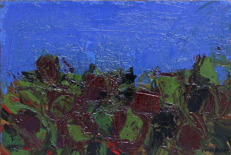 Ennio Morlotti - Ulivi, olio su tela (1966)