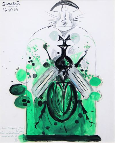Senza titolo, gouache su carta (1969)